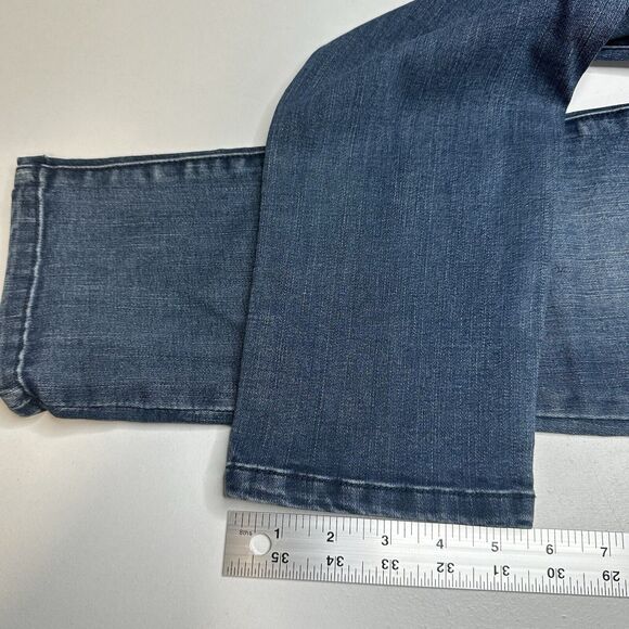 Democracy Jeans Womens 8 Ab Solution Ankle Skimmer Blue Denim Distress *Flaw - Picture 12 of 12